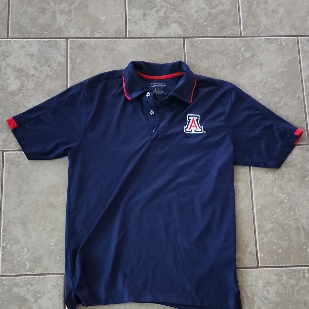 Champion University of Arizona Wildcats Men's Polo Shirt Navy Red Size S